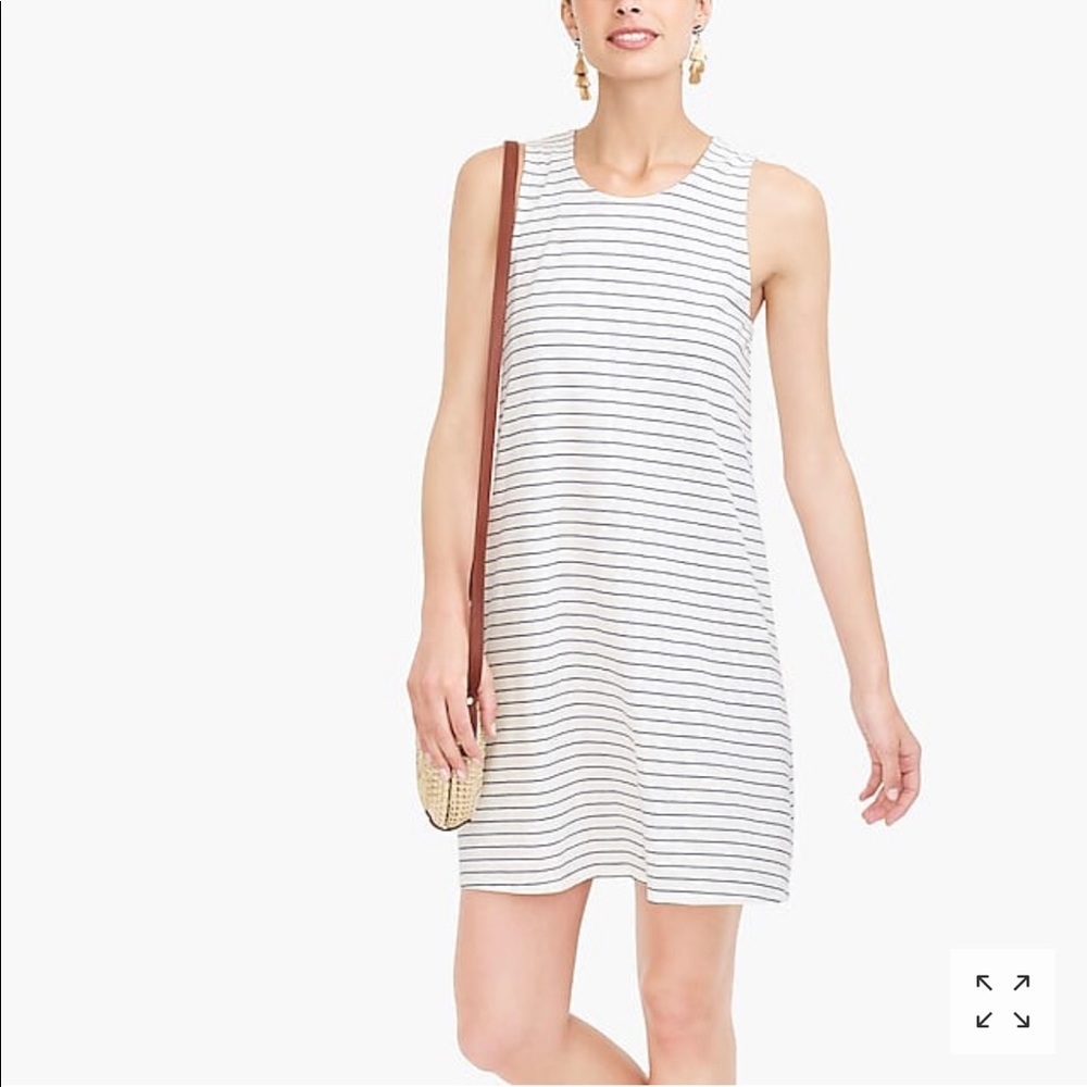 JCrew Factory Striped Twist Back Dress